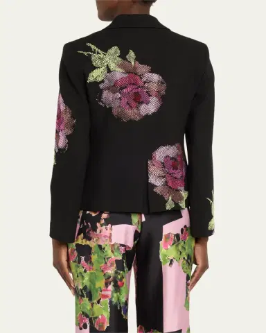 Libertine American Beauty Printed Short Wool Blazer | Thumbnail 3