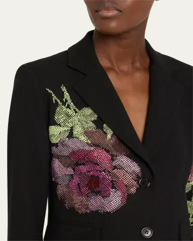 Libertine American Beauty Printed Short Wool Blazer | Thumbnail 5