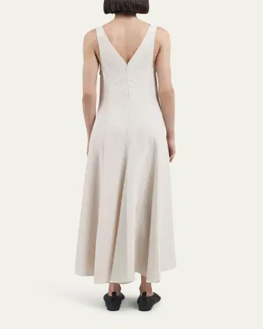Maria McManus V-Neck Lace Godet Dress | Thumbnail 3