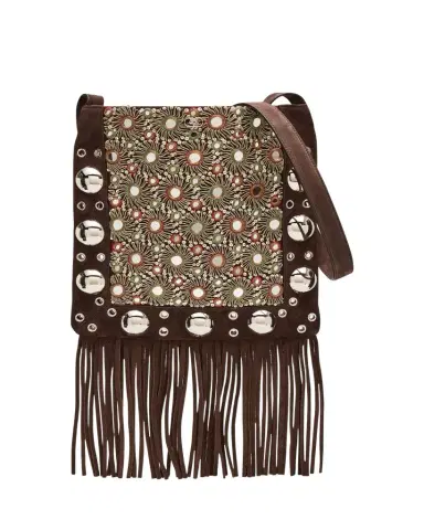 Valentino Garavani Nellcote Medium Studded Fringed Suede Crossbody Bag | Thumbnail 1