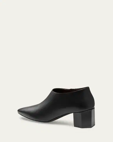 Bougeotte Leather Low Heeled Hexagon Booties | Thumbnail 2 Bougeotte Leather Low Heeled Hexagon Booties | Thumbnail 2
