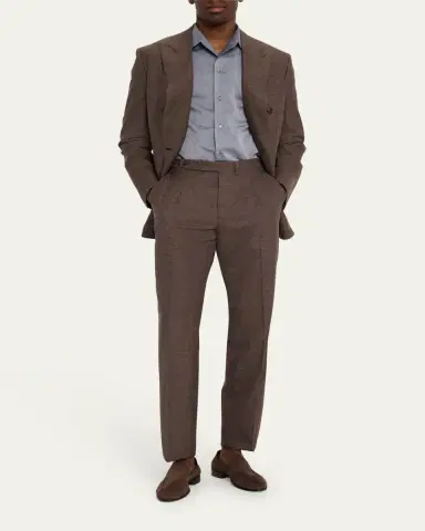 Brioni Men's WWX 80th Anniversary Plume Double-Breasted Sport Coat | Thumbnail 2 Brioni Men's WWX 80th Anniversary Plume Double-Breasted Sport Coat | Thumbnail 2