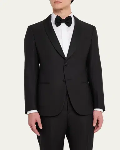 Giorgio Armani Men's Smoking Soho Shawl-Collar Tuxedo | Thumbnail 4