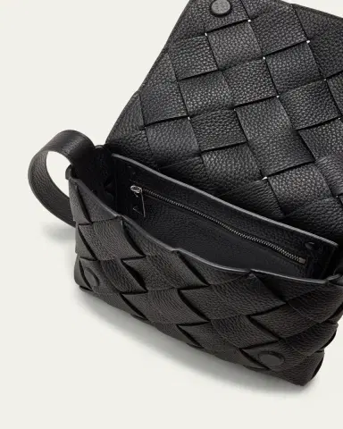 Bottega Veneta Men's Small Intreccio Leather Crossbody Bag | Thumbnail 3 Bottega Veneta Men's Small Intreccio Leather Crossbody Bag | Thumbnail 3