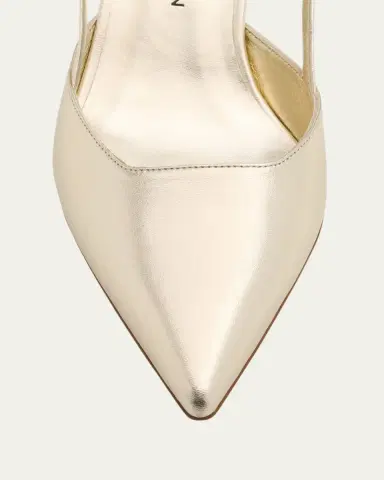 Stuart Weitzman Vinnie Metallic Kitten Slingback Pumps | Thumbnail 5 Stuart Weitzman Vinnie Metallic Kitten Slingback Pumps | Thumbnail 5
