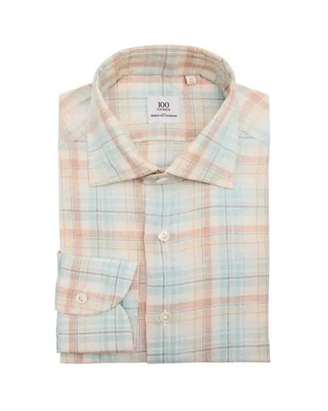 Men's Linen Vintage Check Sport Shirt