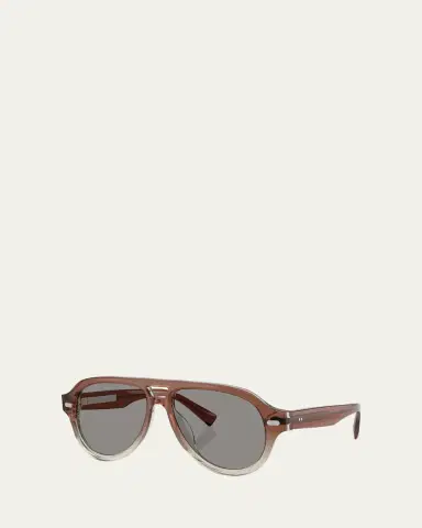 Brunello Cucinelli Acetate Aviator Frames | Thumbnail 3 Brunello Cucinelli Acetate Aviator Frames | Thumbnail 3