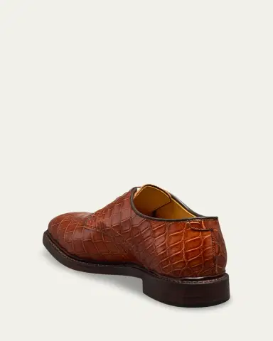 Allen Edmonds Reserve Men's Maxwell Crocodile Leather Derby Shoes | Thumbnail 3 Allen Edmonds Reserve Men's Maxwell Crocodile Leather Derby Shoes | Thumbnail 3