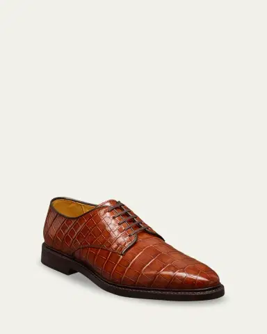 Allen Edmonds Reserve Men's Maxwell Crocodile Leather Derby Shoes | Thumbnail 4 Allen Edmonds Reserve Men's Maxwell Crocodile Leather Derby Shoes | Thumbnail 4