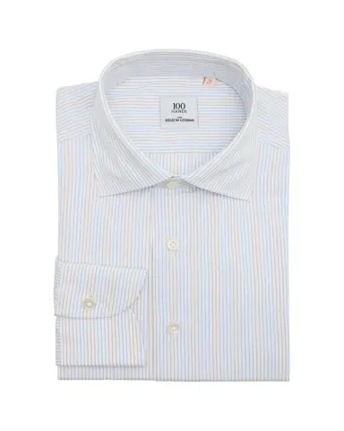 100Hands Men's Cotton Multi-Stripe Dress Shirt | Thumbnail 1