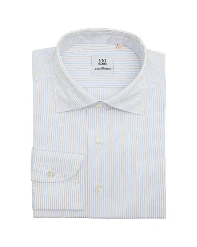 Men's Cotton Multi-Stripe Dress Shirt
