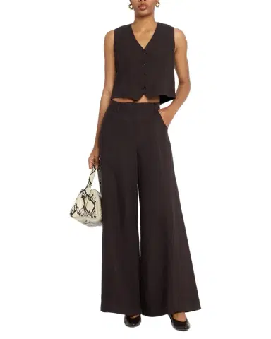 TWP Dees Wide-Leg Linen Trousers | Thumbnail 1