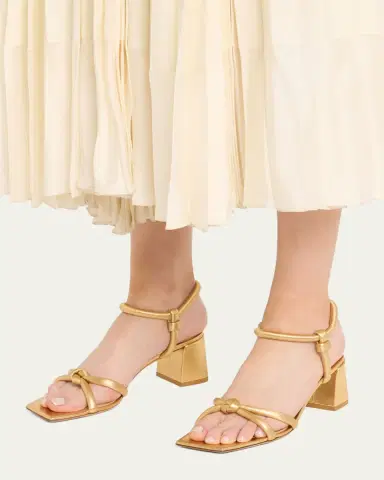 Gianvito Rossi Leather Knot Ankle-Strap Sandals | Thumbnail 2 Gianvito Rossi Leather Knot Ankle-Strap Sandals | Thumbnail 2