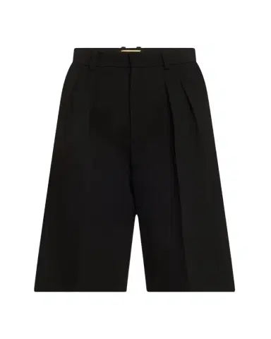 Saint Laurent Pleated Tailored Bermuda Shorts | Thumbnail 1