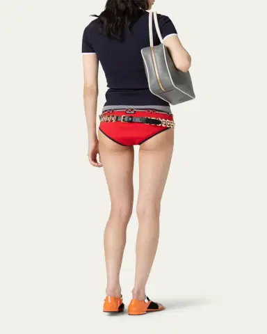 Miu Miu Short-Sleeve Crewneck Top | Thumbnail 4