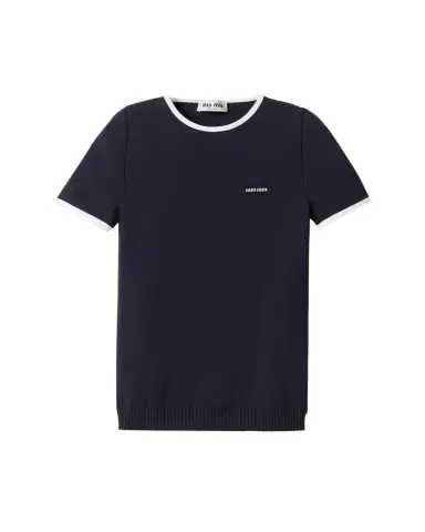 Miu Miu Short-Sleeve Crewneck Top | Thumbnail 1