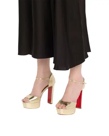 Christian Louboutin 130mm Sandaloo Metallic Platform Sandals | Thumbnail 1 Christian Louboutin 130mm Sandaloo Metallic Platform Sandals | Thumbnail 1