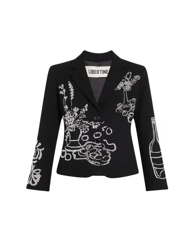 Still Life Crystal Clean Single-Breasted Short Jacket