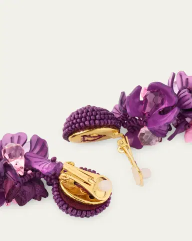 Oscar de la Renta Plexy and Raffia Flowers Earrings | Thumbnail 5