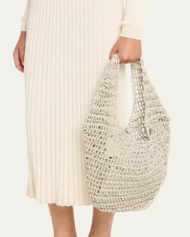 Maeden Crochet Market Shoulder Bag in Nappa Leather | Thumbnail 2