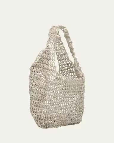 Maeden Crochet Market Shoulder Bag in Nappa Leather | Thumbnail 3