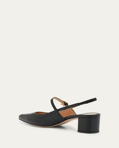 Gianvito Rossi Calfskin Mary Jane Slingback Pumps | Thumbnail 4