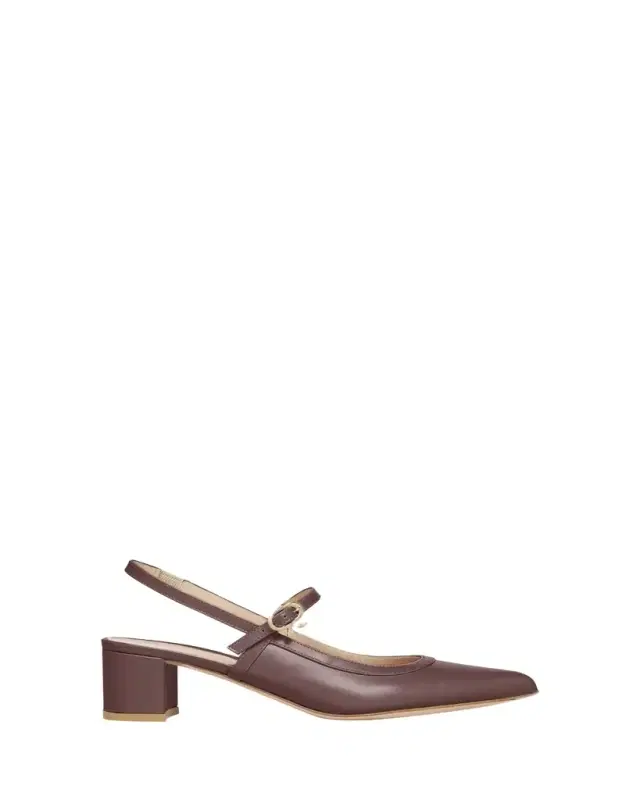 Gianvito Rossi Calfskin Mary Jane Slingback Pumps