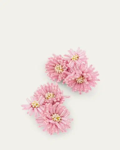 Oscar de la Renta Pom-Pom Flower Stud Earrings | Thumbnail 3