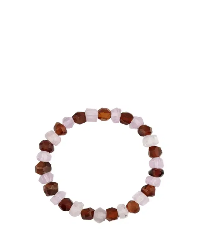 JIA JIA Gaia Garnet & Kunzite Stretch Bracelet