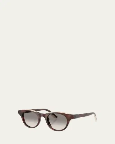 Brunello Cucinelli Acetate Round Sunglasses | Thumbnail 3 Brunello Cucinelli Acetate Round Sunglasses | Thumbnail 3