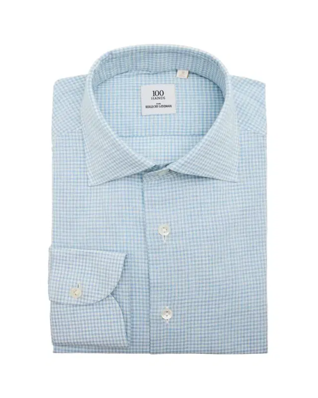 Men's Cotton Melange Micro-Check Sport Shirt