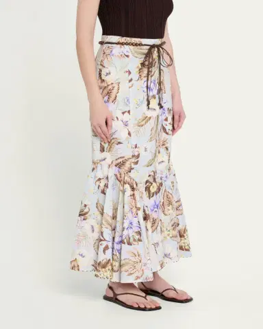 Zimmermann Coco Fit-&-Flare Midi Skirt | Thumbnail 4