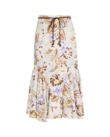 Zimmermann Coco Fit-&-Flare Midi Skirt | Thumbnail 1