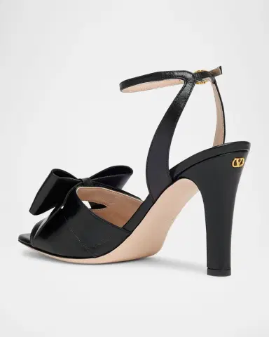 Valentino Garavani Bowow Leather Bow Ankle-Strap Sandals | Thumbnail 3