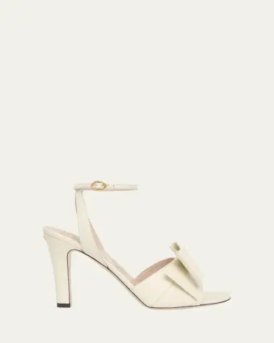 Valentino Garavani Bowow Leather Bow Ankle-Strap Sandals | Thumbnail 6