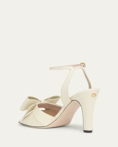 Valentino Garavani Bowow Leather Bow Ankle-Strap Sandals | Thumbnail 9