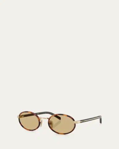Prada 0PR B56S Steel Oval Sunglasses | Thumbnail 2