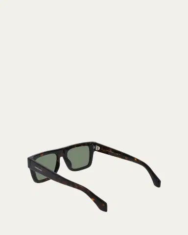 Ferragamo Men's Rivets Acetate Square Sunglasses | Thumbnail 2 Ferragamo Men's Rivets Acetate Square Sunglasses | Thumbnail 2