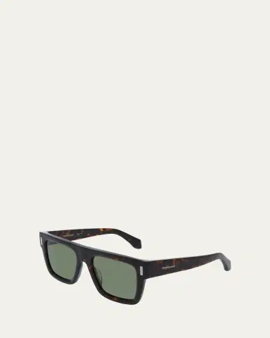 Ferragamo Men's Rivets Acetate Square Sunglasses | Thumbnail 3 Ferragamo Men's Rivets Acetate Square Sunglasses | Thumbnail 3