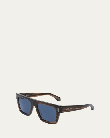 Ferragamo Men's Rivets Acetate Square Sunglasses | Thumbnail 6 Ferragamo Men's Rivets Acetate Square Sunglasses | Thumbnail 6
