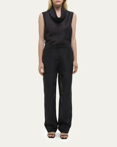 Helmut Lang Sheer Straight-Leg Trousers | Thumbnail 2 Helmut Lang Sheer Straight-Leg Trousers | Thumbnail 2