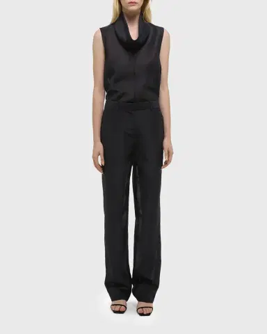 Helmut Lang Sheer Straight-Leg Trousers | Thumbnail 6 Helmut Lang Sheer Straight-Leg Trousers | Thumbnail 6