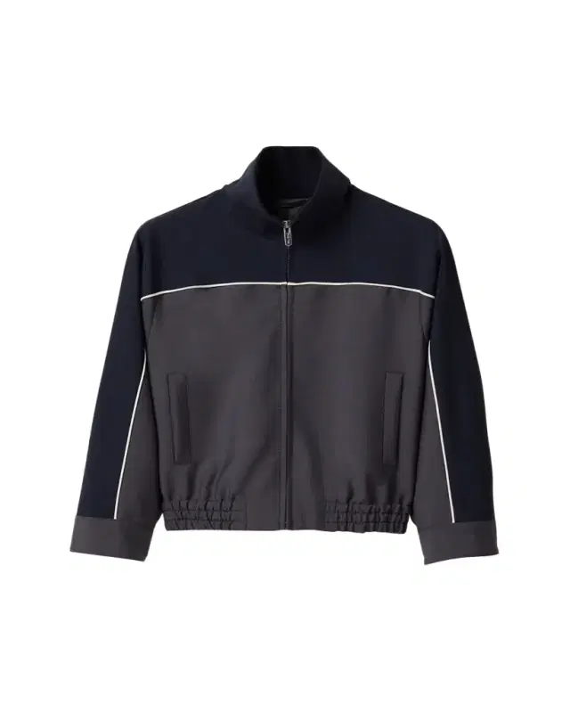 3/4-Sleeve Cropped Track Jacket
