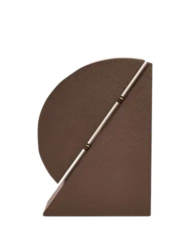 Assouline Cubist R Leather Bookend | Thumbnail 1 Assouline Cubist R Leather Bookend | Thumbnail 1