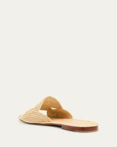 CARRIE FORBES Terre Raffia Flat Slide Sandals | Thumbnail 4 CARRIE FORBES Terre Raffia Flat Slide Sandals | Thumbnail 4