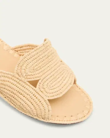 CARRIE FORBES Terre Raffia Flat Slide Sandals | Thumbnail 5 CARRIE FORBES Terre Raffia Flat Slide Sandals | Thumbnail 5