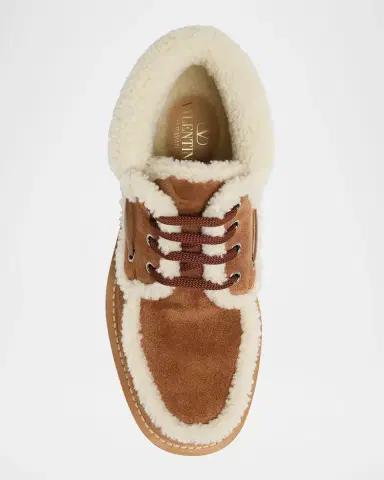 Valentino Garavani Palm Avenue Desert Goat Shearling Booties | Thumbnail 3 Valentino Garavani Palm Avenue Desert Goat Shearling Booties | Thumbnail 3