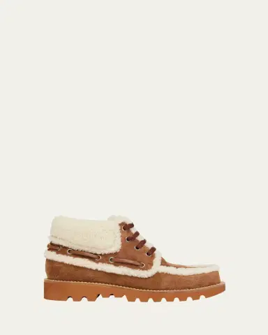 Valentino Garavani Palm Avenue Desert Goat Shearling Booties | Thumbnail 4 Valentino Garavani Palm Avenue Desert Goat Shearling Booties | Thumbnail 4