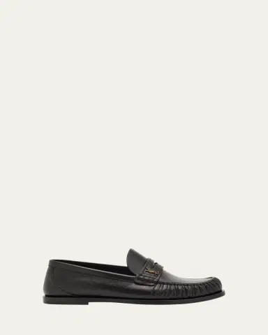 Saint Laurent Leather YSL Classic Penny Loafers | Thumbnail 6 Saint Laurent Leather YSL Classic Penny Loafers | Thumbnail 6
