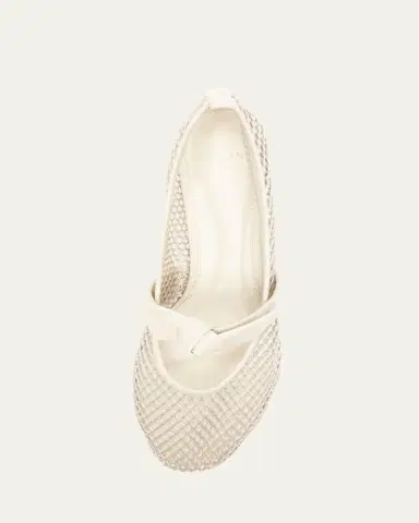 Alexandre Birman Clarita Bow Fishnet Ballerina Flats | Thumbnail 4 Alexandre Birman Clarita Bow Fishnet Ballerina Flats | Thumbnail 4